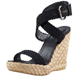 Stuart Weitzman Alex Crocheted Ankle-Wrap Espadril